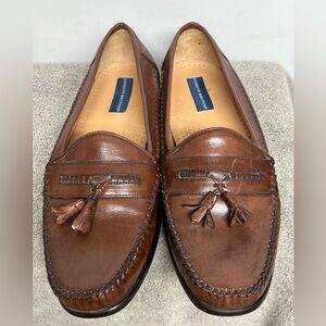 Giorgio Brutini Brown Leather Tassel Slip On Loafers Shoes Men's Size 13 M